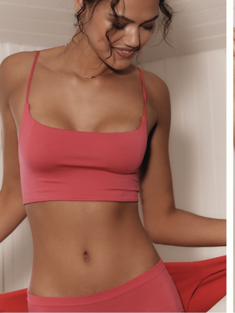 Anthropologie LyreBird Skin Square-Neck Seamless Bralette
